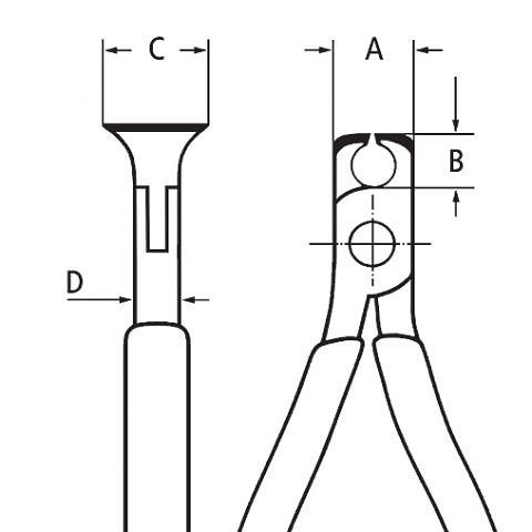 Szczypce tnące czołowe 64 02 115 ESD