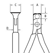 Szczypce tnące czołowe 64 02 115 ESD